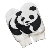Panda mittens