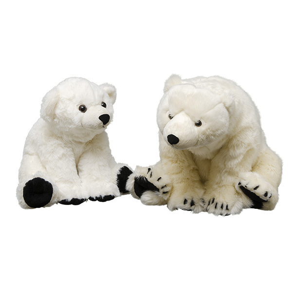 Real Plush Toy Polar Bear Child Real Animal Family Polar Bear